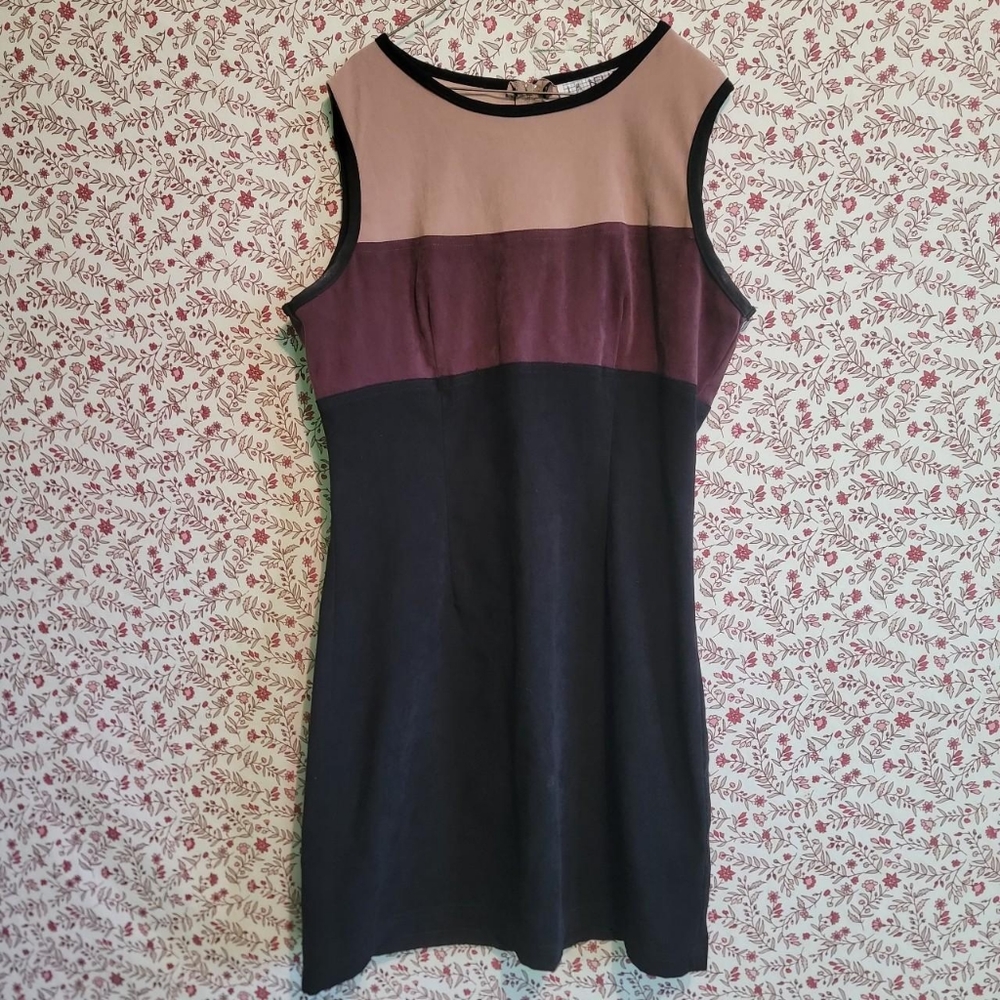 Tri-Colored Retro Mini Dress - Picture 4 of 4